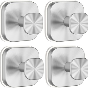 Iron Vacuum Suction Clothes Hook <b>Wall</b>-<b>Mounted</b> Punch-Free Bathroom Door Hanger with Flexible Design and Reusable Sticky Holder - Product Image 5