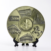 Plaque métallique souvenir de ville et de pays touristique en alliage de zinc, design personnalisé en gros, pour cadeau