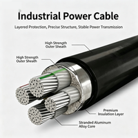 Câble d'alimentation isolé en XLPE en aluminium, blindé ou non blindé, avec gaine en PVC 0,6/1 kV pour la distribution d'énergie souterraine