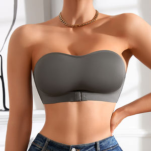 Ladymate ODM.OEM Sujetador <strong>Sin</strong> Tirantes Women's Bandeau Wireless <strong>Bras</strong> Front Closure Wireless <strong>Bra</strong> Strapless Seamless <strong>Bra</strong> - Product Image 1