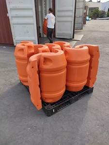 HDPE materiaal drijvende boom oranje slangbuis boeien maritieme barrière UV-bestendig baggerwerk toepassing transport van pijpleiding drijvers - Product Image 2