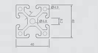 Profilé en alliage d'aluminium 4040 personnalisable Pièces d'usinage CNC de qualité série 6000 de l'usine de traitement Company