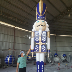 Parc extérieur commercial décoration <span class=keywords><strong>de</strong></span> Noël statue en fibre <span class=keywords><strong>de</strong></span> verre décoré centre commercial géant Santa Gingerbread House - Product Image 5