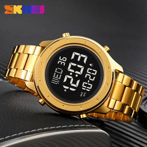 Skmei Digital Watch Men 3Bar Waterproof Electronic Sport Watch Leather Strap Outdoor Casual Timepiece - Product Image 3