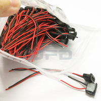 2 P hitam Oval pengisian kawat panjang sekitar 10CM USB tipe-c 2 pin konektor Jack pengisian Port Oval dengan kawat