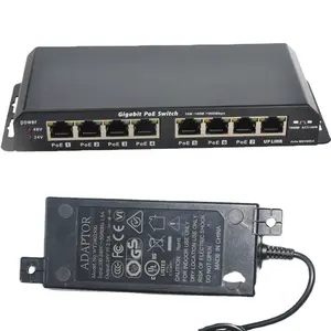 24 Volt 60 Watt Power Over Ethernet Nicht verwalteter passiver Gigabit POE SWITCH 8 Port für Kamera WiFi AP