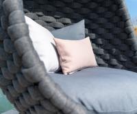 Nouvelle chaise suspendue en métal pour patio, balcon, jardin, en forme d'œuf, avec tissu imperméable et tressage en corde, pour l'extérieur