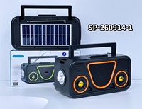 Haut-parleur Bluetooth solaire portable d'extérieur 10W avec lampe de poche, antenne, support de téléphone, haut-parleur portable sans fil TWS, charge Type-C