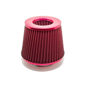 Filtro de aire de 76 mm, rojo, de aluminio, para modificación y mejora de automóviles - Product Image 1