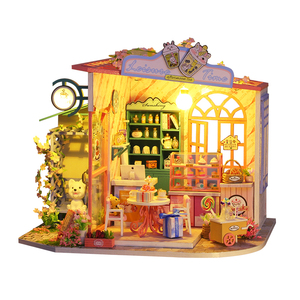 Kit de Casa de Muñecas en Miniatura de Madera Ensamblado a Mano al por Mayor, Adorable Rincón de Lectura con Temática de Panadería para Dormitorio Acogedor, Regalo DIY para Tiendas de Boutique - Product Image 1