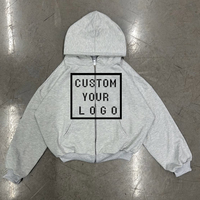 Sweat à capuche pour homme de haute qualité, 100% coton, coupe ample, imprimé, avec logo personnalisé, cordon de serrage, poches kangourou, couleur unie bleue, pull-over