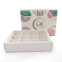 Boîte cadeau en carton ondulé personnalisée pour macarons, biscuits, collations, bonbons, avec séparateurs