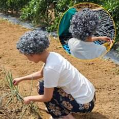 Parrucca da donna di alta qualità con papavero alla moda della nonna parrucche anteriori in pizzo riccio con materiale in fibra chimica ad alta temperatura - Product Image 1