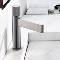Robinet de lavabo moderne de luxe STOCCO à poignée unique, en laiton massif, mitigeur eau chaude et froide, finition chromée
