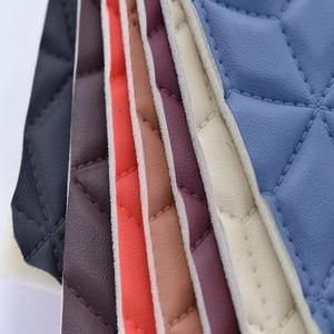 Bordado Diamante Patrón PVC Cuero sintético artificial con esponja para asiento de coche o sofá <span class=keywords><strong>y</strong></span> silla Tapicería suave - Product Image 4