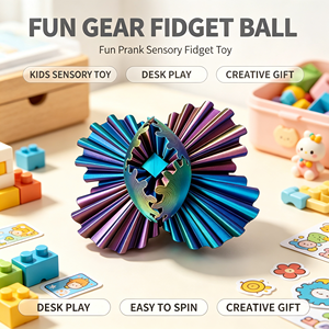 Juguete Sensorial Antiestrés con Engranajes Giratorios Impresos en 3D, Pelota Giratoria con Engranajes, Juguete de Escritorio Portátil, Regalo para Niños y Adultos - Product Image 3