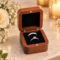 Boîte à bijoux en noyer noir et sapele en stock – Étui de rangement en bois prêt à l'emploi pour cadeau de mariage, présentoir de coiffeuse ou décoration intérieure