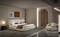 Ensemble de meubles de chambre à coucher au design simple de haute qualité, lit plateforme Queen, cadre de lit King Size, lits doubles modernes en microfibre