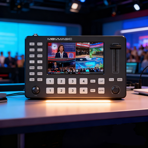 Movmagic livestream video Mixer Video <span class=keywords><strong>Recorder</strong></span> Switcher với PTZ Camera kiểm soát phát sóng Switcher sản xuất trực tiếp - Product Image 1