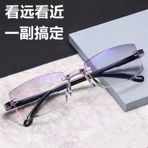 Lunettes de lecture sans monture Jinhua, monture PC, verres anti-lumière bleue, unisexe, semi-monture, haute définition, pour seniors - Product Image 1