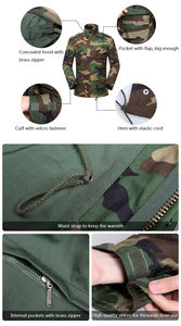 Veste tactique M65 pour homme, camouflage vert woodland, résistante à l'abrasion, anti-déchirure, de qualité supérieure, vente en gros - Product Image 4