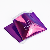 Mini pochette en plastique zip-lock en PVC violet givré personnalisé petits sacs d'emballage avec logo personnalisé pour l'emballage de bijoux