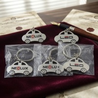 Porte-clés personnalisé en alliage de zinc en forme de voiture, écologique, avec émail, pour clés de voiture, cadeau promotionnel souvenir, impression typographique