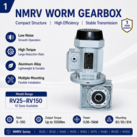 Gearbox Worm NMRV dengan Motor AC 3 Fasa Torsi Tinggi, Reducer Gear ODM Pemasangan Flens, Garansi 1 Tahun untuk Sistem Konveyor