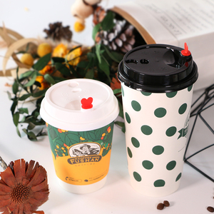 Gobelets en papier kraft recyclables, jetables, imperméables, à double paroi, de qualité alimentaire, durables, avec logo personnalisé, couleur personnalisée, pour café, eau minérale, vin - Product Image 6