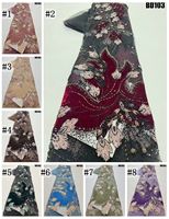 Tissu en dentelle brodé de perles et de paillettes, prix usine Chine, collection 2026, idéal pour mariages et célébrations