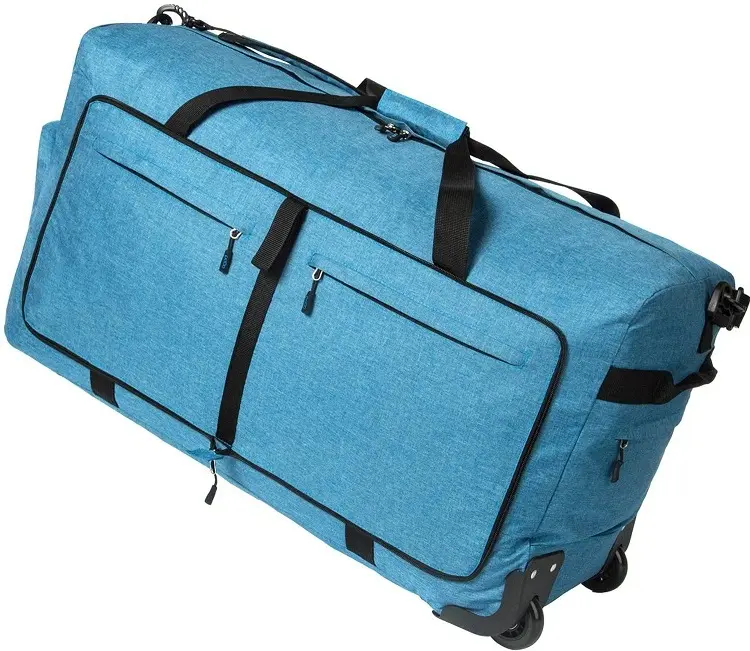 Бесплатный образец, спортивная сумка на колесиках для багажа, большая спортивная сумка на колесиках 100 л, Складная спортивная сумка 30 дюймов для путешествий, Упаковочная спортивная сумка