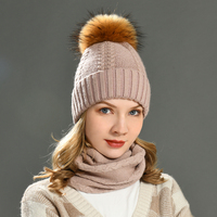 Ensemble bonnet et écharpe en cachemire tricoté de haute qualité pour femme Jxwatcher, 2 pièces, chauds, style uni, vente en gros