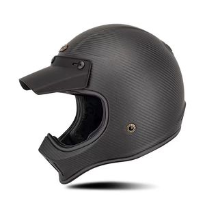 Casque de motocross rétro en fibre de carbone, toutes saisons, unisexe, pour la conduite hors route en montagne - Product Image 1