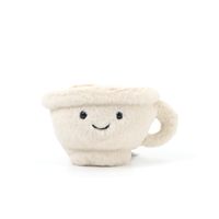 Jouet en peluche pour animaux de compagnie en forme de tasse de latte d'ours, jouet interactif à mâcher en forme de nourriture mignon pour chiens