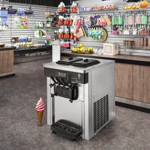 Machine à crème glacée molle commerciale de haute qualité, écran LCD, acier inoxydable, garantie 1 an, 3 saveurs pour la glace congelée - Product Image 2