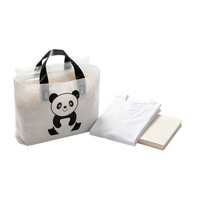 Sac en plastique LDPE avec poignée en boucle, logo personnalisé, stock disponible pour l'emballage des achats