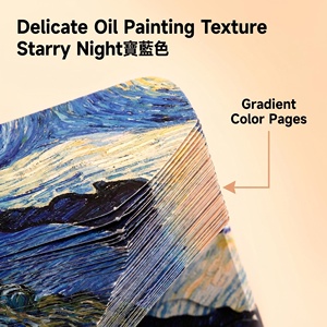 Bloc-notes 3D personnalisé Van Gogh Nuit étoilée avec lumière LED, papier artistique, bloc-notes mémo CE RoHS OEM - Product Image 4