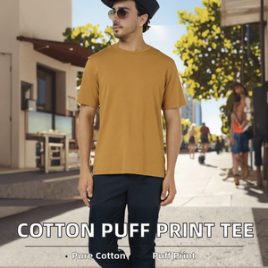 Camiseta de Hombre 100% Algodón, Cuello Redondo, Manga Corta, Corte Regular, Tejido de Punto, Lisa, Informal, Estilo Urbano, Suave, Transpirable, Tops de Moda de Verano - Product Image 2