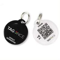 Promotion Informations de contact personnalisées Epoxy Smart Key Tag 13.56MHZ Epoxy Material Tracking Identification NFC Key Chain