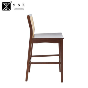 Phong cách Bắc Âu tùy chỉnh nhà hàng đồ nội thất mây wicker gỗ quầy <span class=keywords><strong>bar</strong></span> Phân thanh ghế BC-1077 - Product Image 5