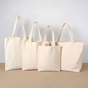 Custom Logo SuBlimation Print Promotional Standard Size Cotton <b>Canvas</b> Tote <b>Bag</b> - Product Image 1