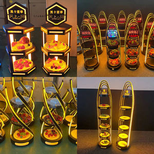 LED şarap sunum 3 şişe şarj edilebilir Ace Spade Glorifier kutusu şişe taşıyıcı kılıf KTV gece kulübü parti için - Product Image 4