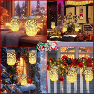 12Pcs <b>Solar</b> Mason Jar Lid <b>Lights</b> 30LED Copper Wire <b>String</b> <b>Light</b> Waterproof <b>Solar</b> Auto On‑Off Outdoor Garden Decoration - Product Image 5