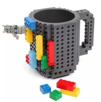 Mug Créatif et Amusant à Bâtir, Forme Cylindrique, Tasse de Voyage Originale pour Enfants, Tasse à Café Bricolage pour Enfants