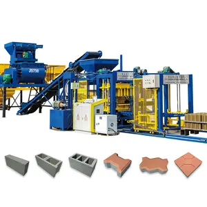 HF QT6-15 Best Selling Automatic Cement Hollow Interlock Brick Maker Machine In Colombia