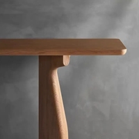 Table d'entrée en bois massif de luxe léger Table d'appoint étroite/Table d'extrémité/Table de couloir pour le salon Table de fort murale