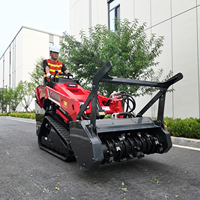 Mini-chargeuses compactes sur chenilles diesel avec broyeur forestier hydraulique V1000, chargeuse compacte sur chenilles, moteur Kubota EPA