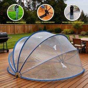 USA Warehouse 18ft Ground-Mounted Retractable <b>Pool</b> Cover PVC Film Fiberglass Rod <b>Pool</b> Fence Outdoor <b>Pool</b> <b>Accessories</b> - Product Image 2