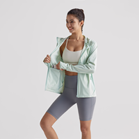 Sweat à capuche pour femme Water Matt avec protection solaire UPF 50+, tissu extensible, fermeture éclair, léger, respirant, séchage rapide, manches longues