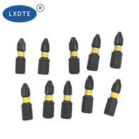 Embout de tournevis magnétique en acier LXDTE PH2 PZ2 S2, 25 mm, tige hexagonale 1/4 pouce, oxyde noir, pour visseuse à chocs, perceuse, support OEM